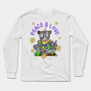 Peace loving Opossum Long Sleeve T-Shirt